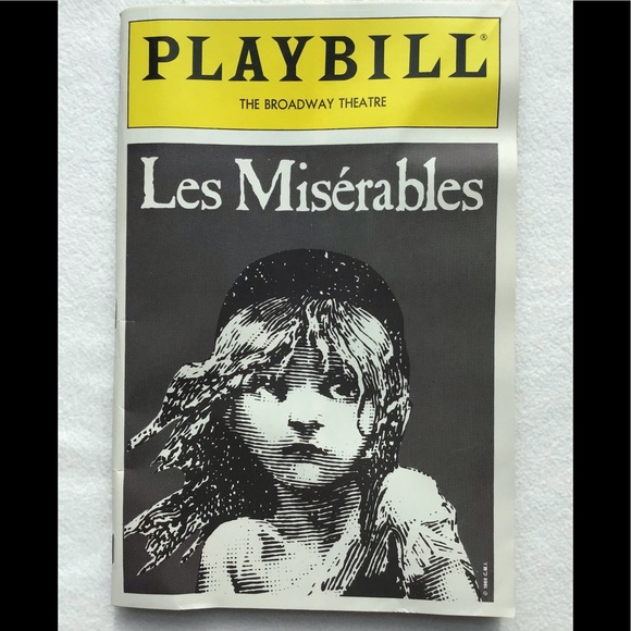 🗽1989 Playbill Les Miserables Broadway Theater